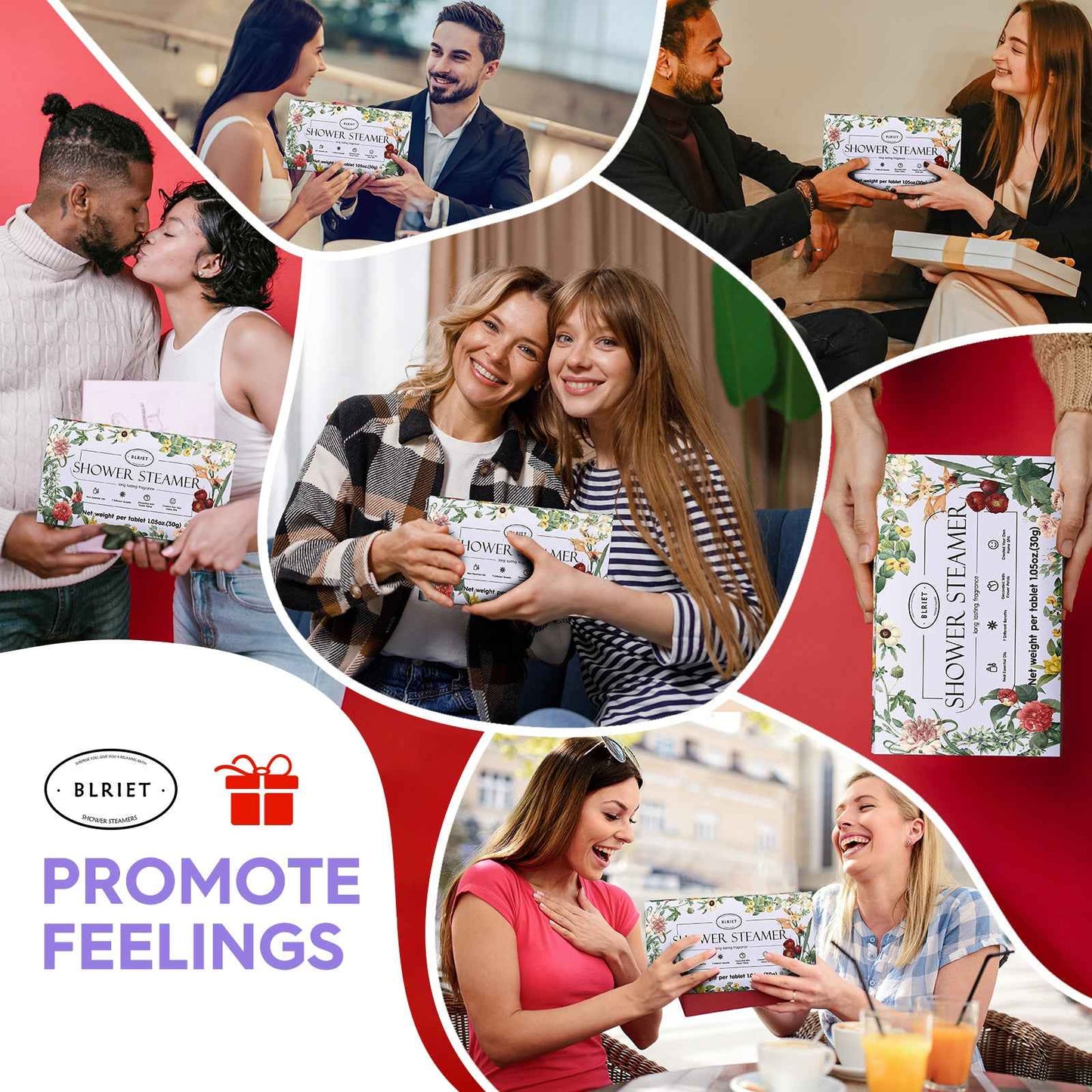 Shower Steamers for Women - 8 PCS Lavender Aromatherapy Gifts for Christmas Stocking Stuffers