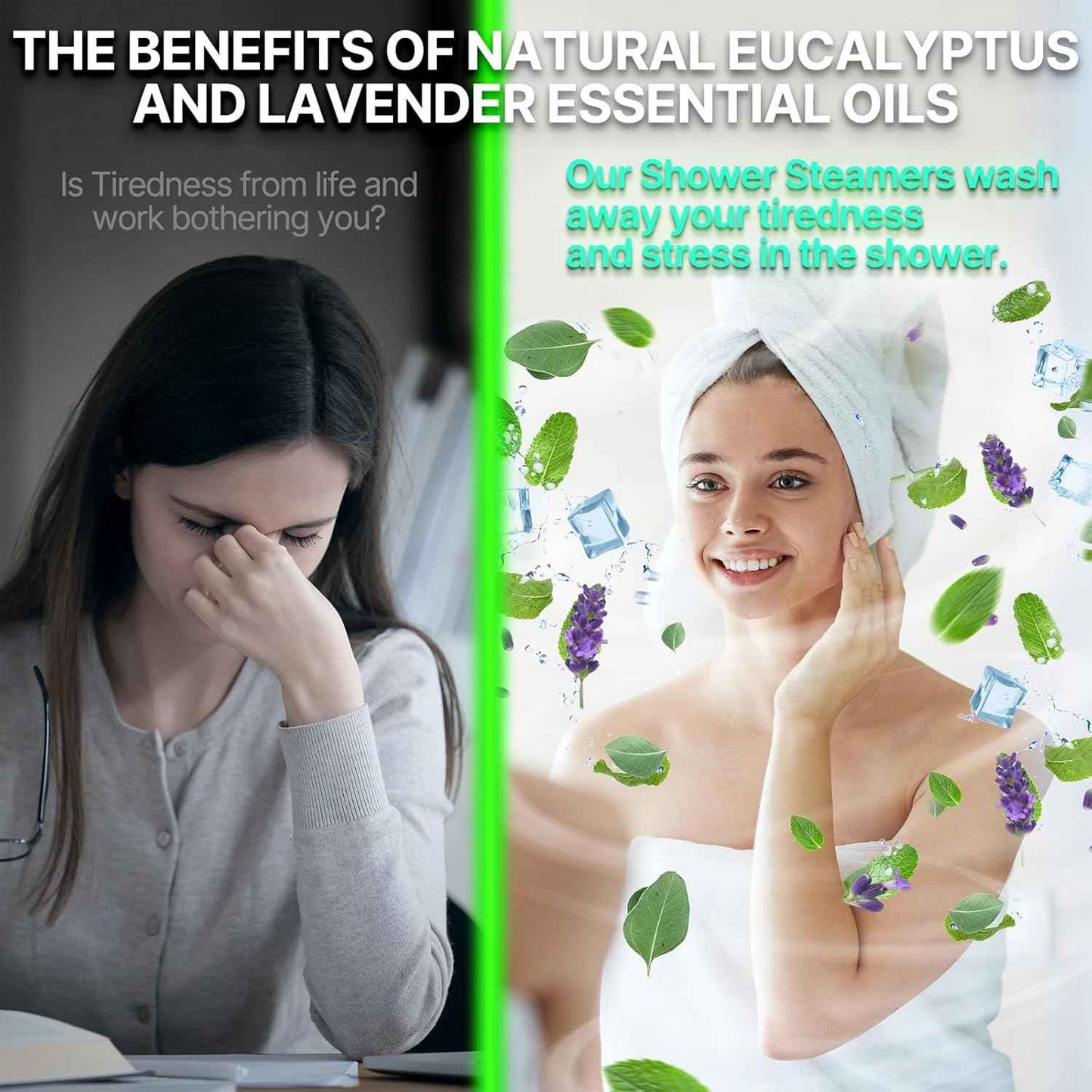 Shower Steamers Aromatherapy 18 Pack Gifts for Women Birthday Mother Day Gift Natural Essential Oils Shower Bombs Stress Relief Mint and Lavender Relaxation for Mom, Men, Teens, Adults, Him & Her