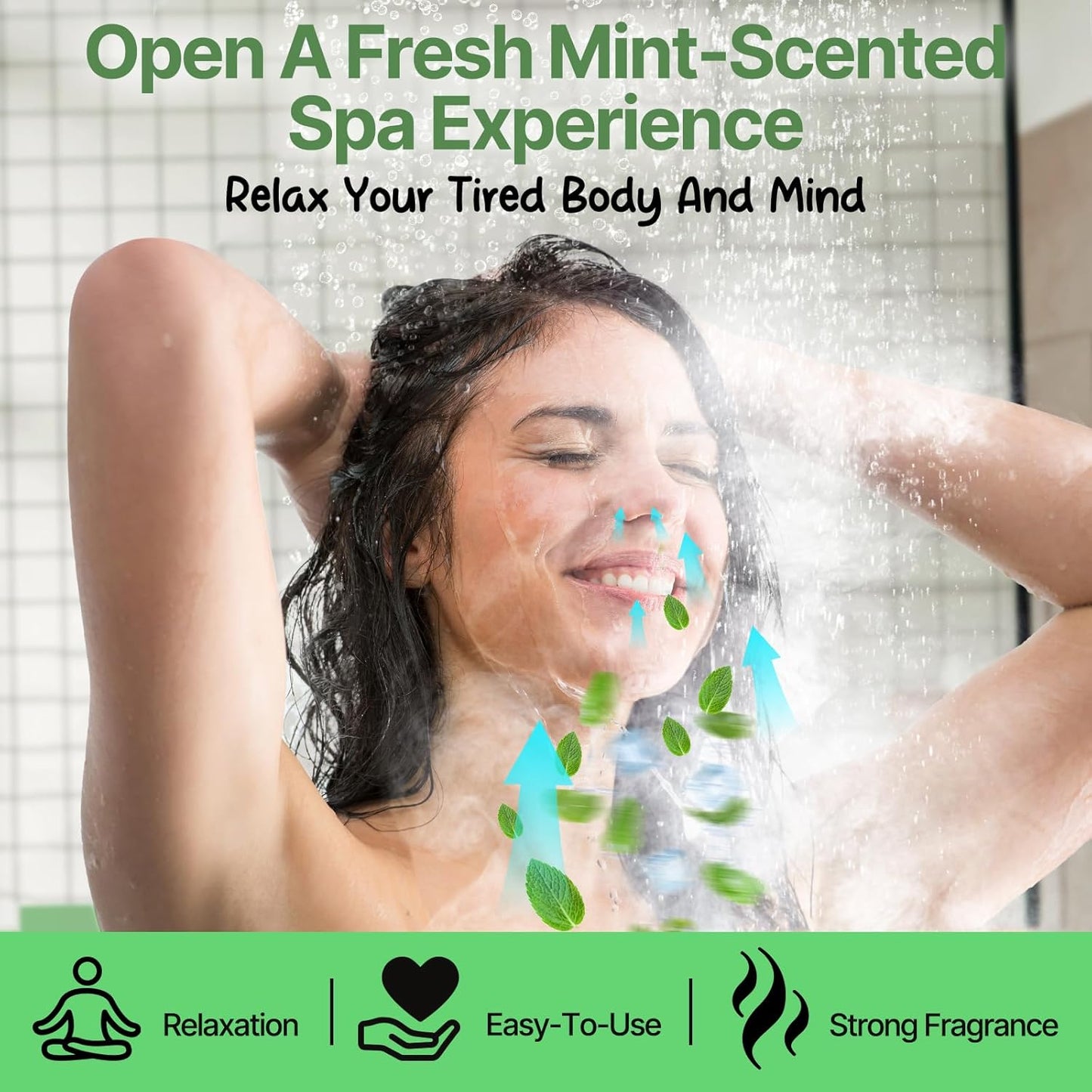 Shower Steamers Aromatherapy BLRIET 8 Pack Birthday Gifts for Women, Men, Teens, Mint Shower Bombs with Natural Essential Oil, Stress Relief and Relaxation, Gifts for Him & Her, Spa Gifts